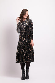 Memo Velveteen Dress in Golden Garden TP14449