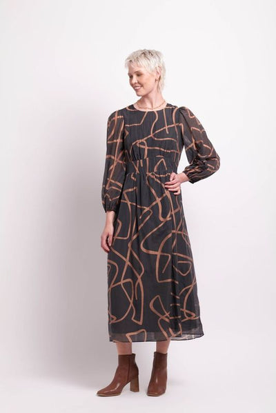 OH Three Swirls Empire Maxi Dress TP14227