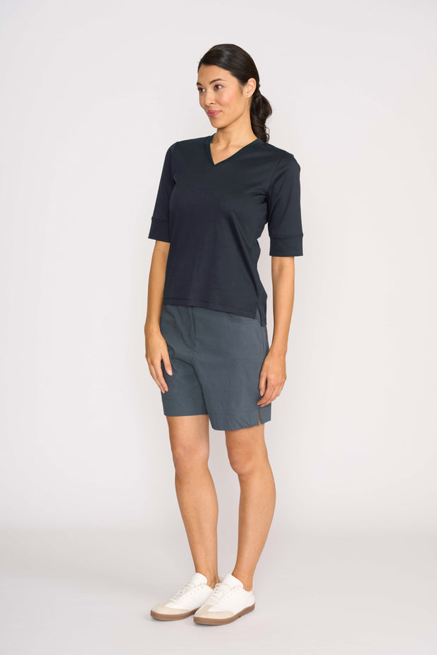 Esplanade Slim V Neck Top TP14617