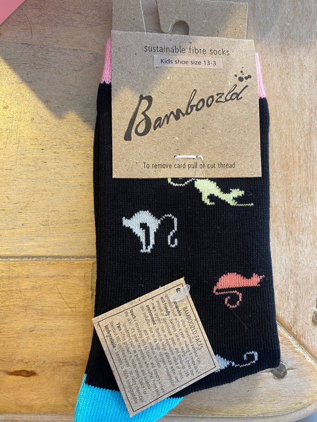 Bamboozled Kids Ditsy Cat Socks BBS15