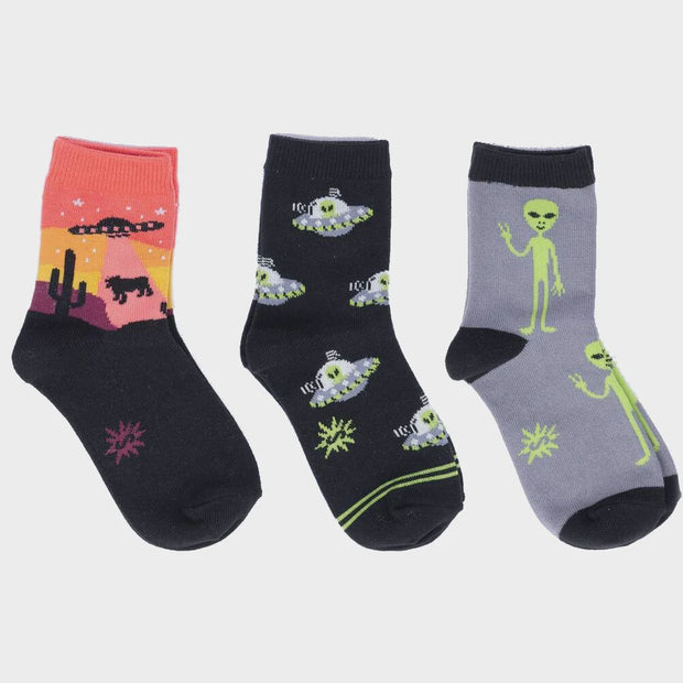 Area 51 Kids Crew Socks Pack of 3 - Sock It To Me