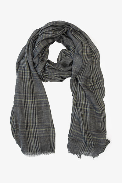 Antler Serene Plaid Scarf Forest Noir