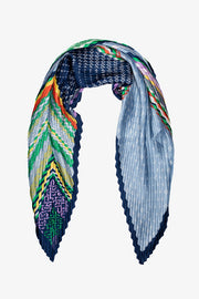 Antler Mixprint Blue Neck Scarf MXB