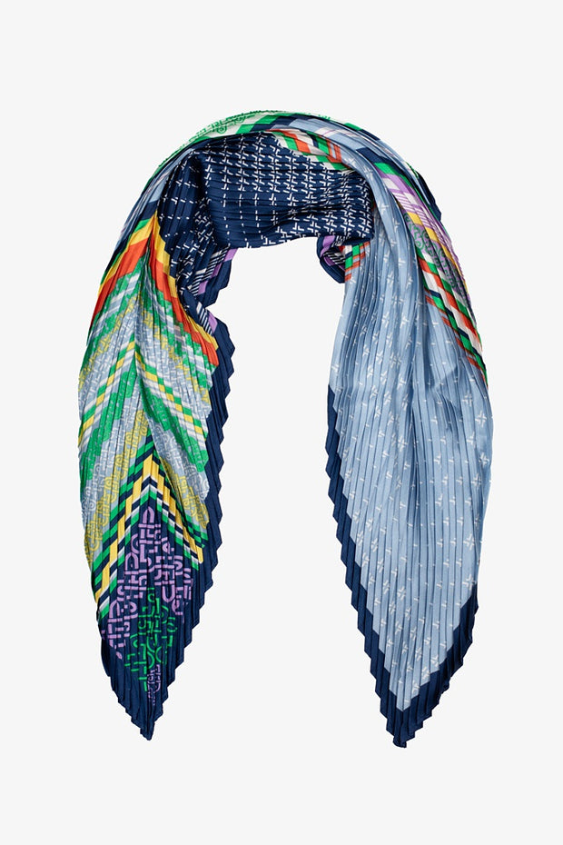 Antler Mixprint Blue Neck Scarf MXB