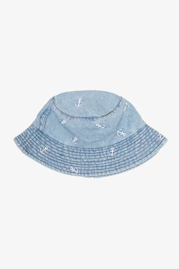 Antler Light Denim Anchor Bucket Hat DFB