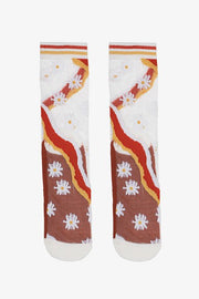 Antler Flower Sheer Sock