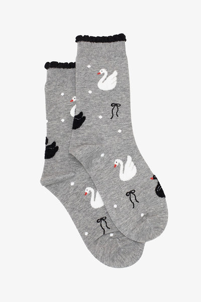 Antler Swans and Bows Socks GSB