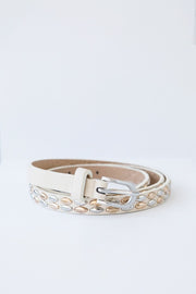 Antler Cream Studded Belt