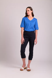 Esplanade Mercerised Cotton V Neck Elbow Sleeve Tee TP14166