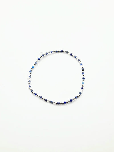 Some Sterling Silver Lapis Bracelet 021
