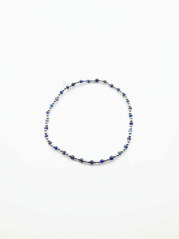 Some Sterling Silver Lapis Bracelet 021