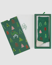 Bamboozld Holly Jolly Trees Women's Bamboo Sock Card