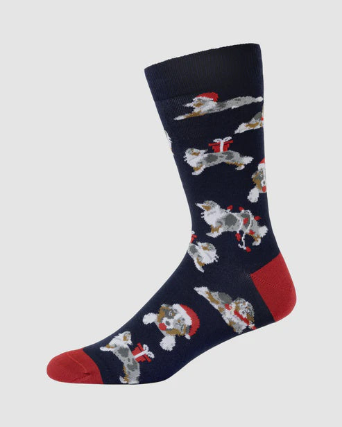 Bamboozld Men's Chrissy Shepherd Dog Socks