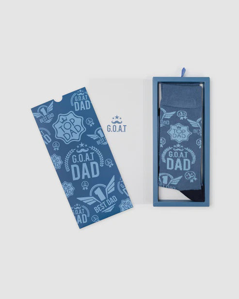 Bamboozld GOAT Dad Bamboo Sock Card