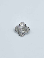 Some Diamante Lucky Silver Brooch 134