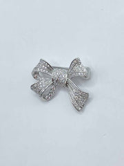 Some Diamante Bow Brooch 140