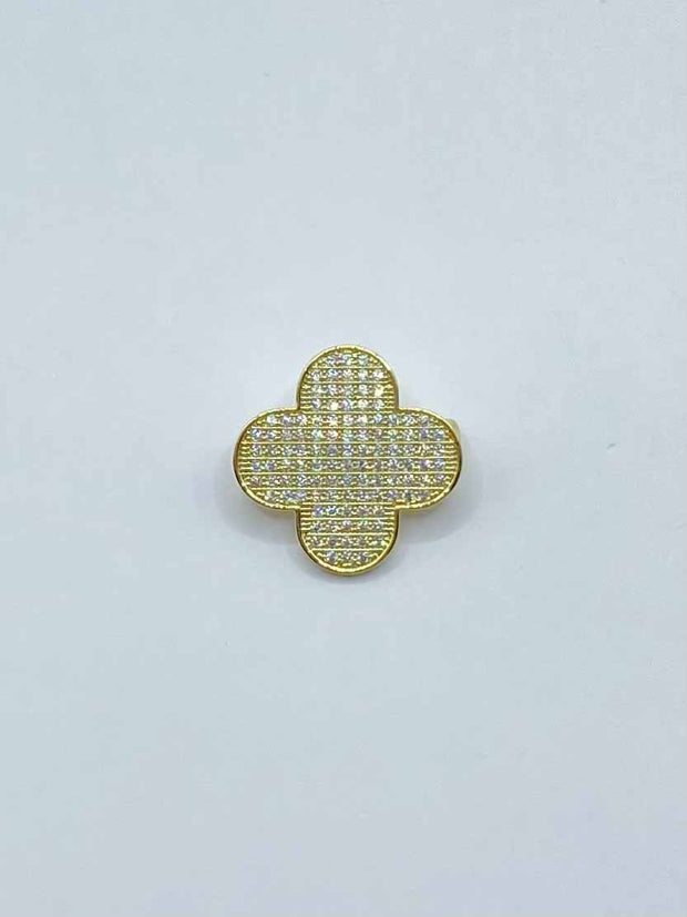 Some Diamante Lucky Gold Brooch 145