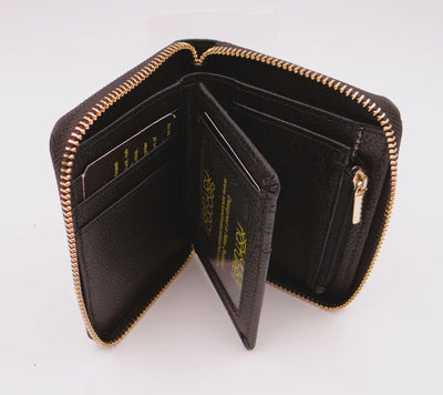 Second Nature Leather Zip Wallet for Card/Coin and Notes C016