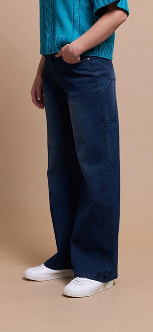 Memo Wide Leg Jean with High Rise TP13953