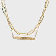 Little Taonga Double Chain Gold Coloured Necklace