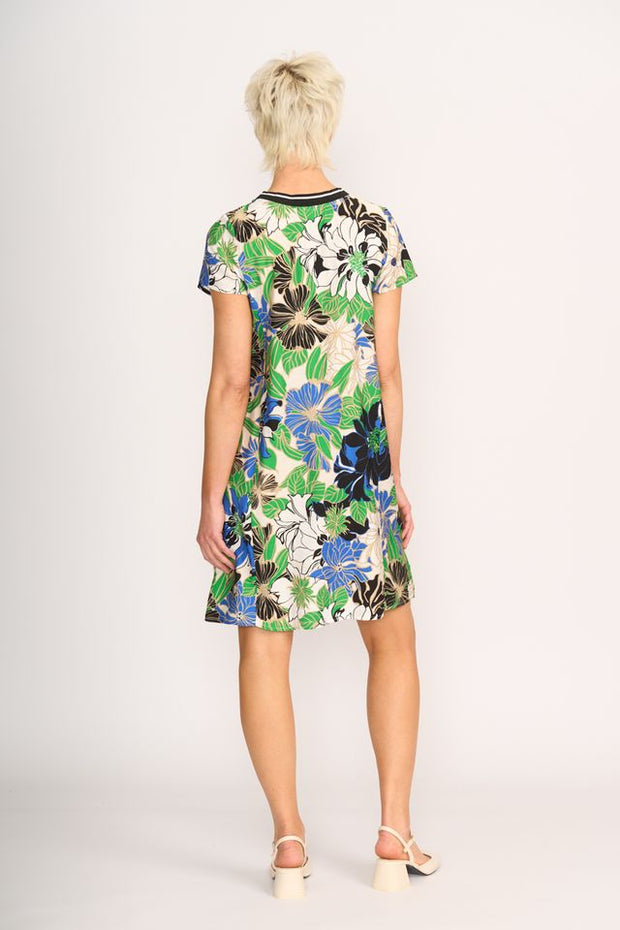Foil Floral Delight A Line Dress TP14599