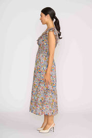 Foil Best Odds Dress in Denim Floral TP14671