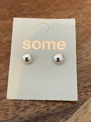 Some Half Dome Sterling Silver Earrings 855