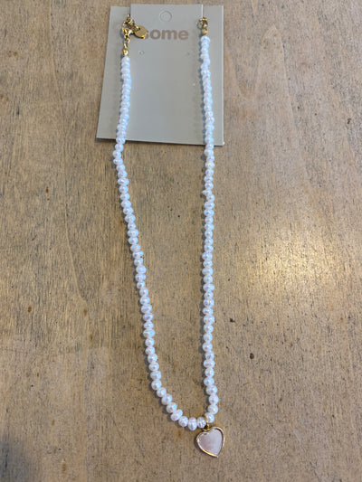 Some Pearl Necklace with Heart