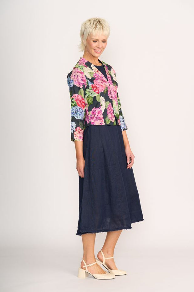Foil Hydrangea Gather Together Linen Jacket TP14652