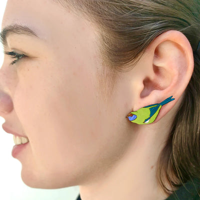Natty Korimako NZ Bellbird Earrings J81
