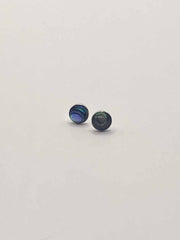 Some Sterling Silver Round Pāua Stud Earrings 176