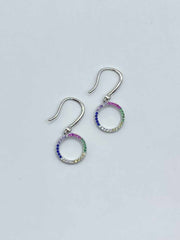 Some Multi Diamante Circle Hook Earrings 219