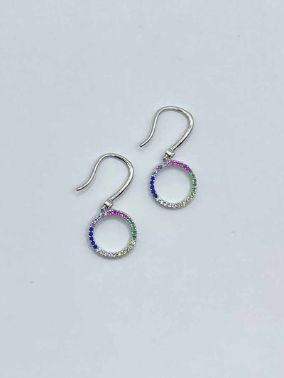 Some Multi Diamante Circle Hook Earrings 219
