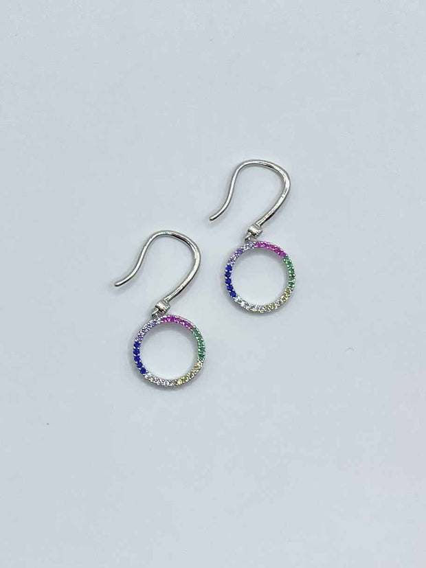 Some Multi Diamante Circle Hook Earrings 219
