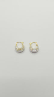 Some Micro Pearl Hoop Drop Earrings 276
