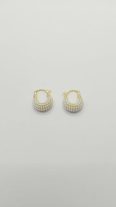 Some Micro Pearl Hoop Drop Earrings 276
