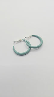 Some Aqua Hoop Earrings 277