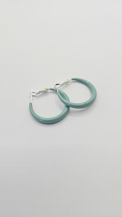 Some Aqua Hoop Earrings 277