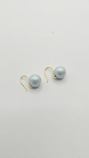 Some Blue Pearl Bead Hook Earrings 283
