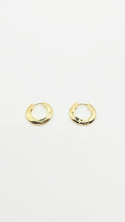 Some Gold Coloured Full Round Huggie Earrings 268