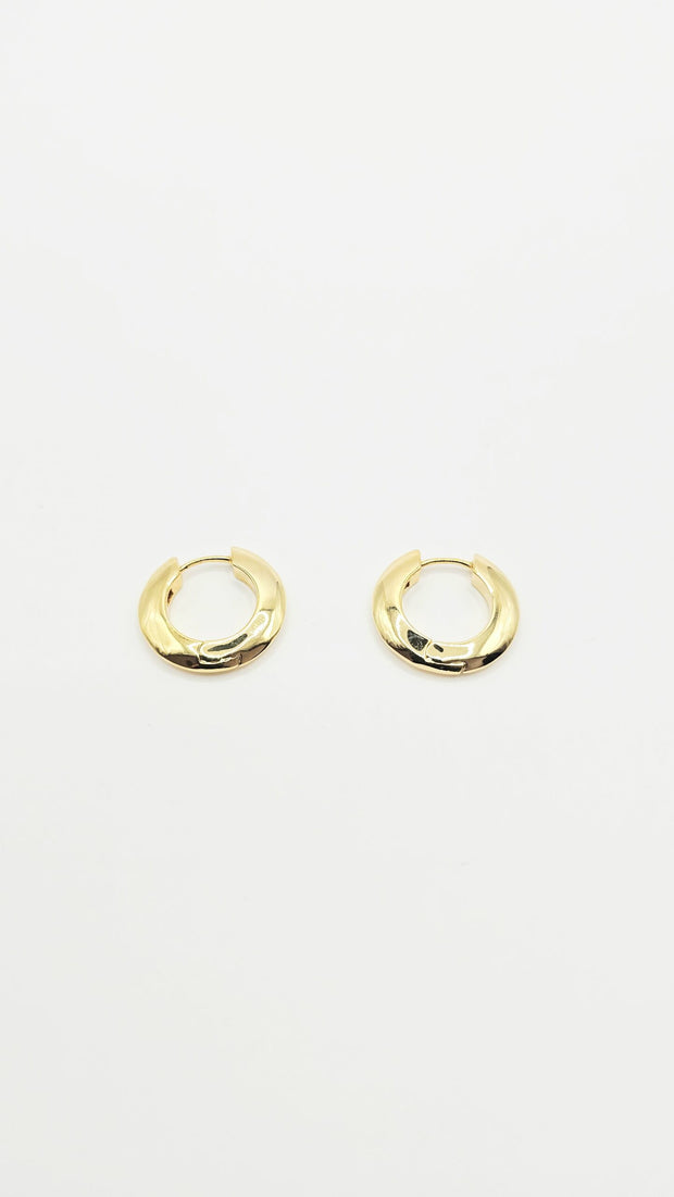 Some Gold Coloured Full Round Huggie Earrings 268