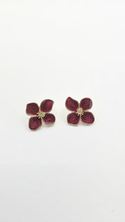 Some Red Bunchberry Earrings 286