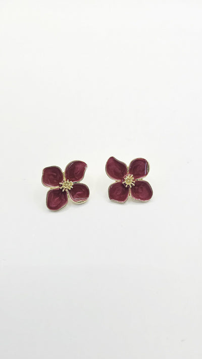Some Red Bunchberry Earrings 286