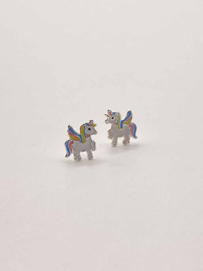 Some Sterling Silver Rainbow Unicorn Stud Earrings 314