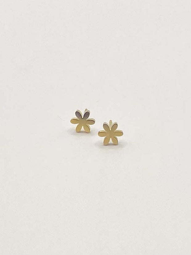 Some Flower Stainless Steel Stud Earrings 476