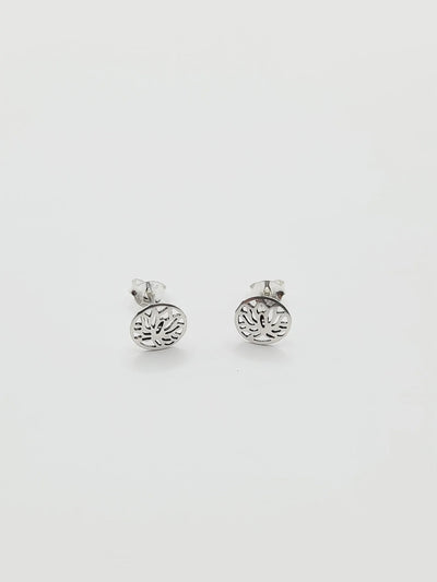 Some Sterling Silver Lotus Stud Earrings 552