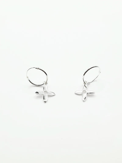Some Sterling Silver Tapa Hoop Earrings 654