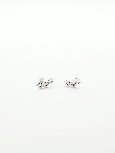 Some Sterling Silver 3 Star Stud Earrings 784
