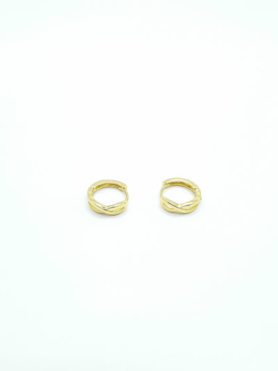 Some Gold Coloured Twist Huggie Earrings 835