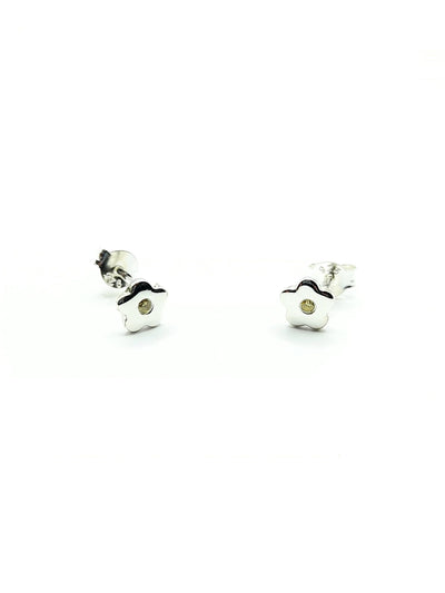 Some Sterling Silver Gold Dot Flower Earrings 852